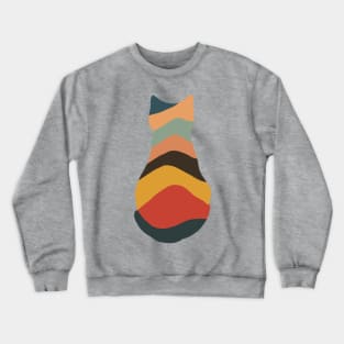 Vintage Colour Cat Sihouette Crewneck Sweatshirt